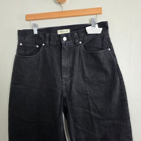 NEW Madewell The Arc-Leg Black Straight Leg Tapered Barrel Denim Jeans - Picture 11 of 14